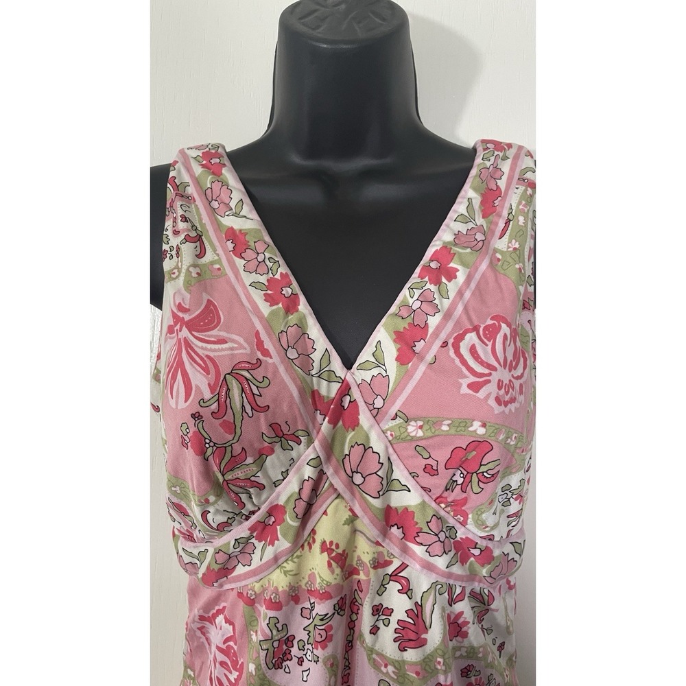 Antonio Melani Silk Babydoll Tank Top Small Floral Fairy Coquette Festival Beach - Picture 2 of 9